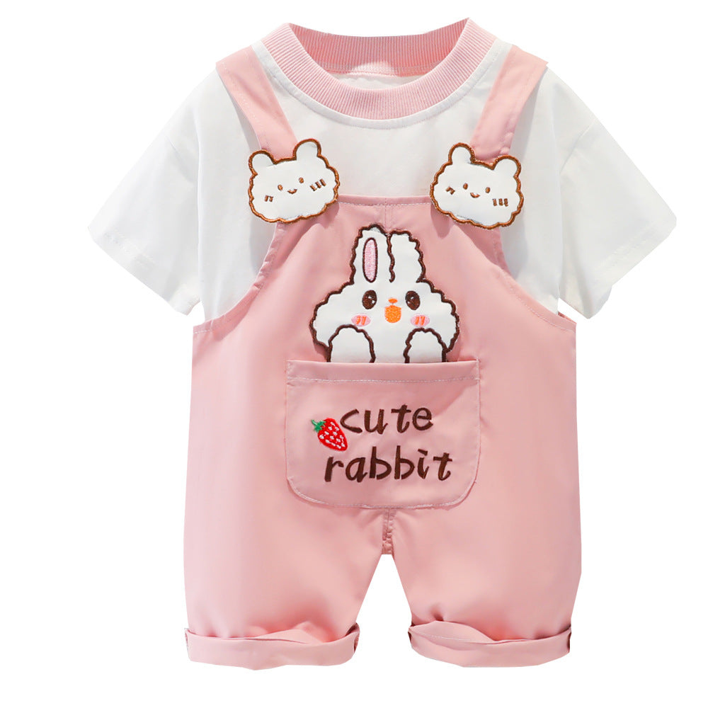 Cute Baby Clothes Summer Cartoon Short-sleeved Overalls Cute Baby Clothes Summer Cartoon Short-sleeved Overalls